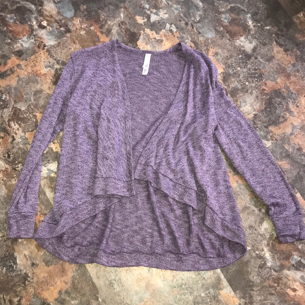Purple cardigan!